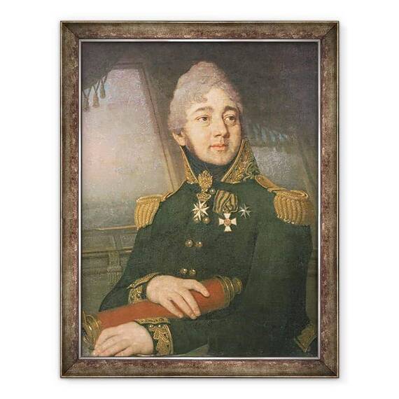 Tablou inramat - Vladimir Lukich Borovikovsky - Portretul poetului rus Evgeny Boratynsky 1800-44 - - Roveli