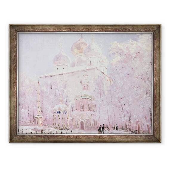 Tablou inramat - Nikolay Nikanorovich Dubovskoy - Iarna in Trinity-St. Serghie Lavra in Sergiyev Posad - - Roveli