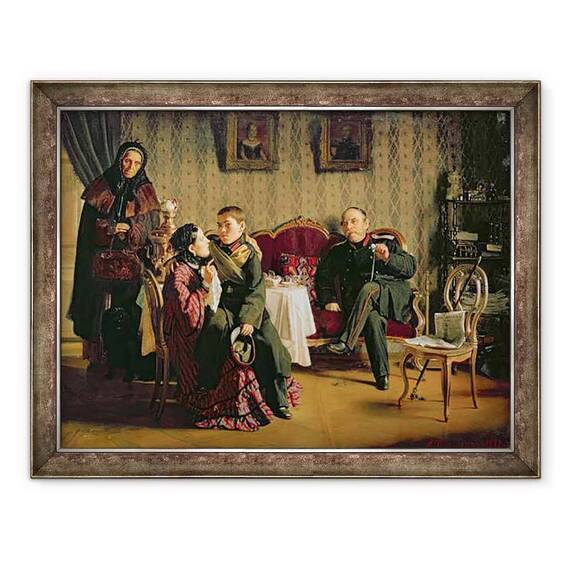 Tablou inramat - Aleksei Ivanovich Korzukhin - Ziua despartirii - - Roveli