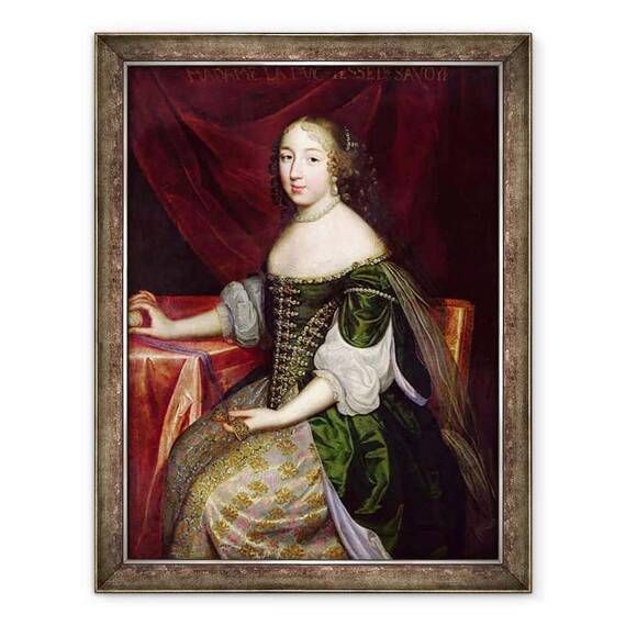 Tablou inramat - Charles Beaubrun - Ducesa de Savoia probabil Christine a Frantei - - Roveli