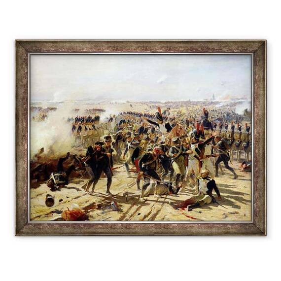 Tablou inramat - Fernand Cormon - Batalia de la Esling - - Roveli