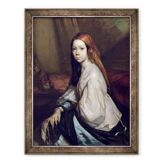 Tablou inramat - Jean-Francois Millet - Portret De Pauline Ono d.1844 - - Roveli