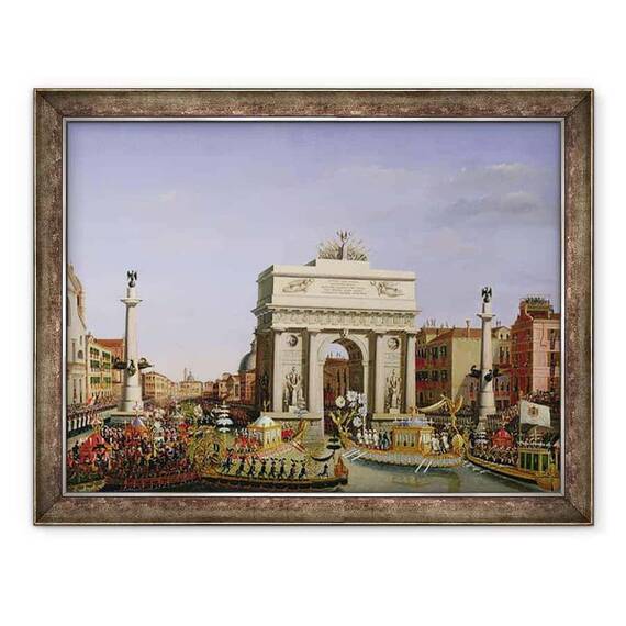 Tablou inramat - Giuseppe Borsato - Intrarea lui Napoleon I 1769-1821 in Venetia - - Roveli