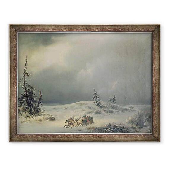 Tablou inramat - Antonio Morghen - Napoleon la Berezina - - Roveli