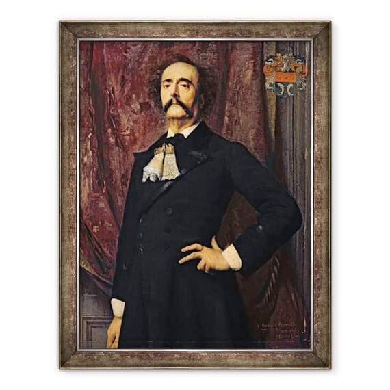 Tablou inramat - Emile Levy - Portret De Jules Barbey dAurevilly 1808-89 1881 - - Roveli