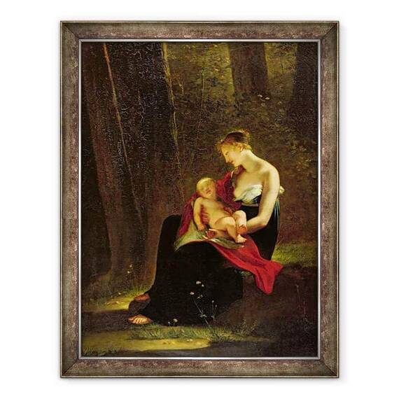 Tablou inramat - Constance Marie Mayer-Lamartiniere - Mama Fericita - - Roveli