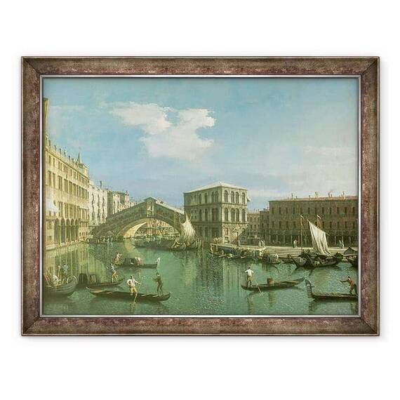 Tablou inramat - Canaletto - Podul Rialto - - Roveli