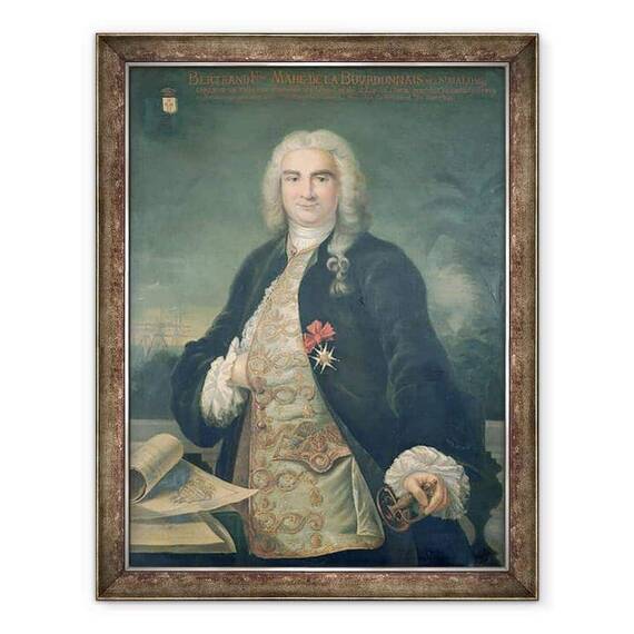 Tablou inramat - Scoala franceza - Bertrand-François Mahe de la Bourdonnais 1699-1753 - - Roveli