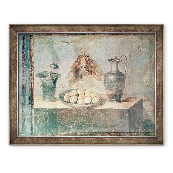 Tablou inramat - Roman - Natura moarta cu oua si sturzi, de la Villa di Giulia Felice - - Roveli