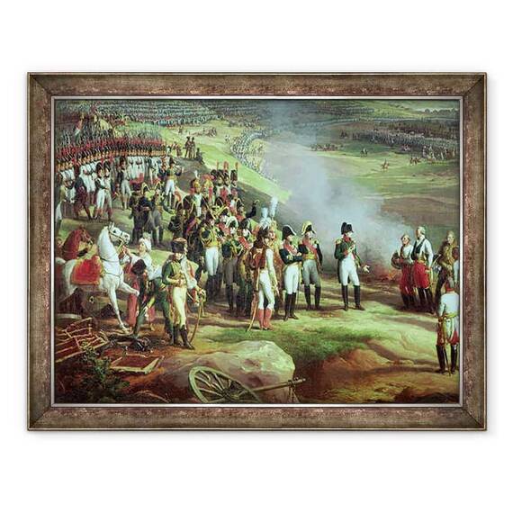 Tablou inramat - Charles Thevenin - Predarea lui Ulm, 20 octombrie 1805, detaliu al lui Napoleon - - Roveli
