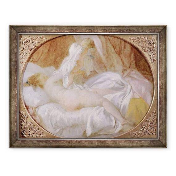 Tablou inramat - Jean-Honore Fragonard - Chemise Eliminat sau Doamna Dezbracare - - Roveli