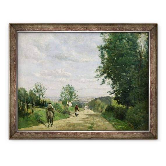 Tablou inramat - Jean Baptiste Camille Corot - Drumul spre Sevres - - Roveli