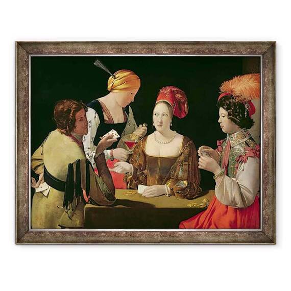 Tablou inramat - Georges de la Tour - Cheat cu asul de caro - - Roveli