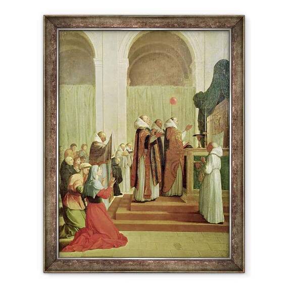 Tablou inramat - Eustache Le Sueur - Liturghia Sfantului Martin de Tours - - Roveli