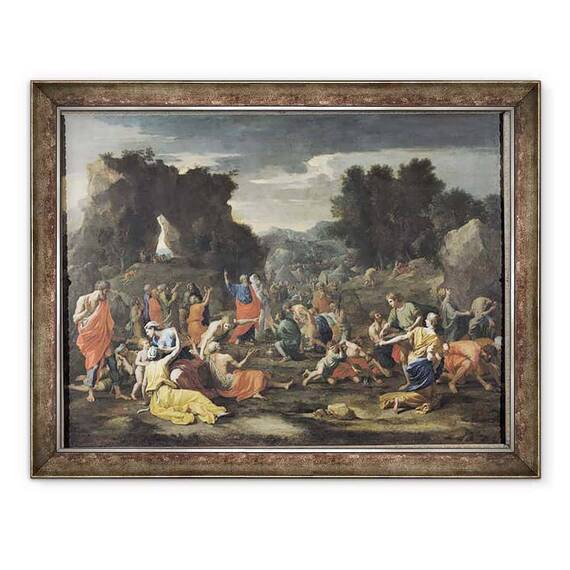Tablou inramat - Nicolas Poussin - Adunarea de Mana - - Roveli