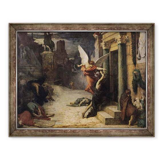 Tablou inramat - Jules Elie Delaunay - Ciuma din Roma - - Roveli