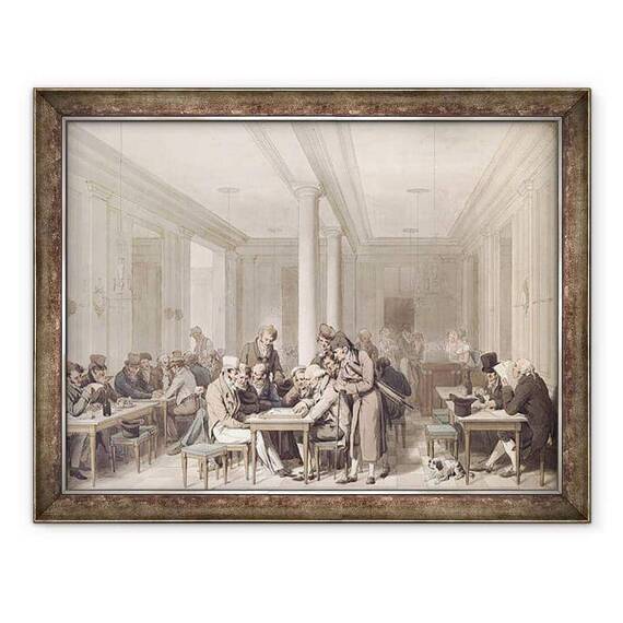 Tablou inramat - Louis Leopold Boilly - Interiorul unei cafenele pariziene - - Roveli