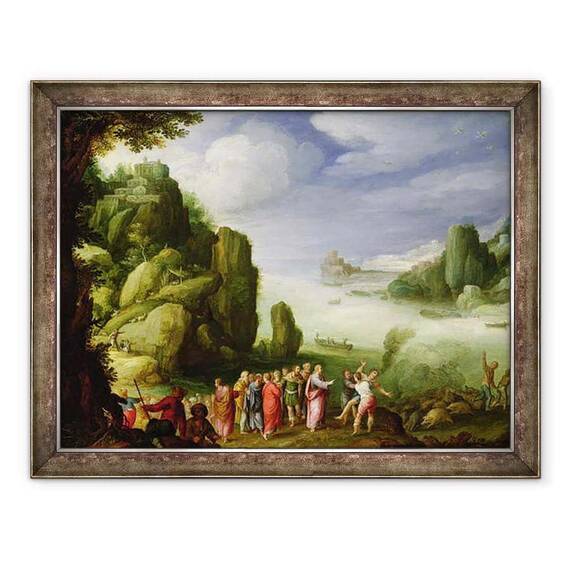 Tablou inramat - Paul Brill - Hristos Vindecarea celor posedati de Gerasa - - Roveli