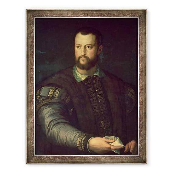 Tablou inramat - Agnolo di Cosimo Bronzino - Portretul lui Cosimo I de Medici 1519-74 1559 - - Roveli