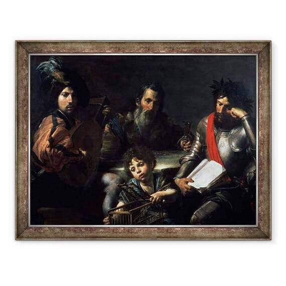 Tablou inramat - Valentin de Boulogne - Cele patru epoci ale omului - - Roveli