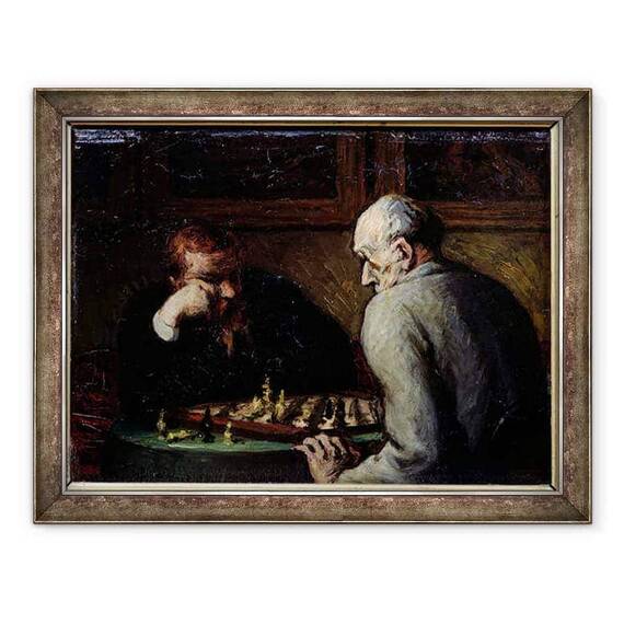 Tablou inramat - Honore Daumier - Jucatorii de sah - - Roveli