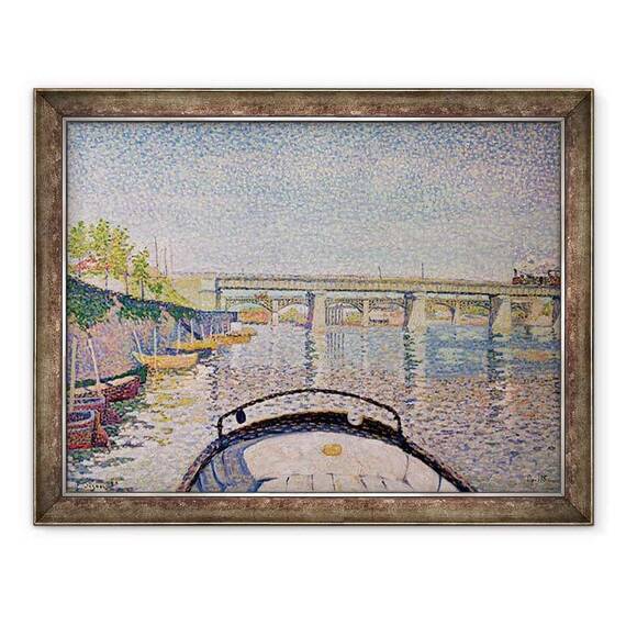 Tablou inramat - Paul Signac - Podul de la Asnieres - - Roveli