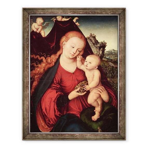 Tablou inramat - Lucas Cranach the Elder - Madonna si Copilul II - - Roveli