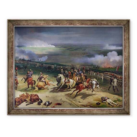 Tablou inramat - Jean Baptiste Mauzaisse - Batalia de la Valmy, 20 septembrie 1792 - - Roveli