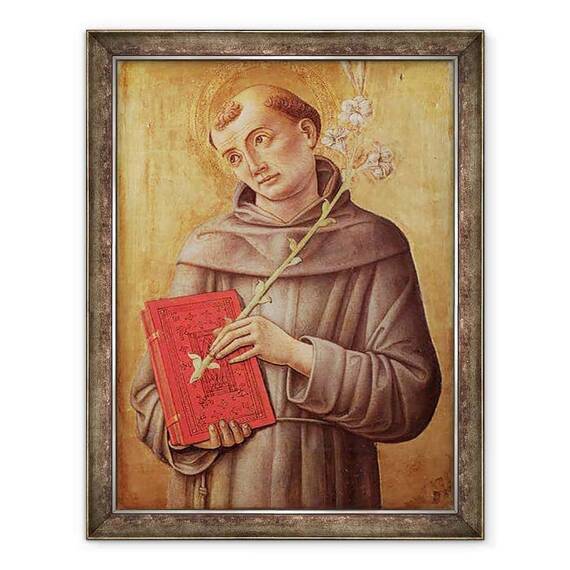 Tablou inramat - Bartolomeo Vivarini - Sfantul Anton de Padova - - Roveli