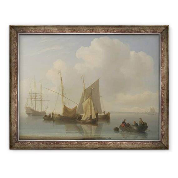 Tablou inramat - William Anderson - Nave de navigatie olandeze - - Roveli