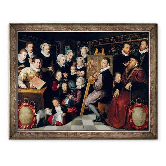 Tablou inramat - Otto van Veen - Pictura artistului, inconjurat de familia sa - - Roveli