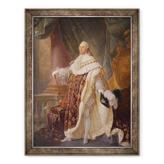 Tablou inramat - Antoine Francois Callet - Ludovic al XVI-lea 1754-93, detaliu I - - Roveli