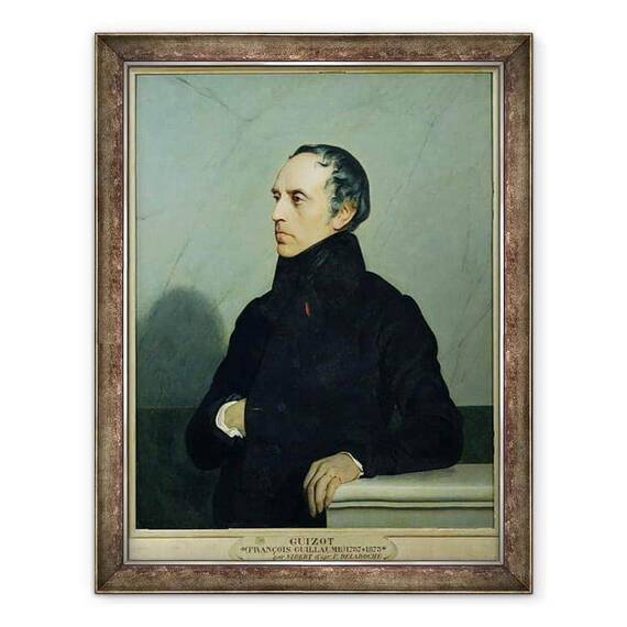 Tablou inramat - Jehan Georges Vibert - Francois Guizot 1787-1874 dupa o pictura de Paul Delaroche 1797-1856 c.1878 - - Roveli