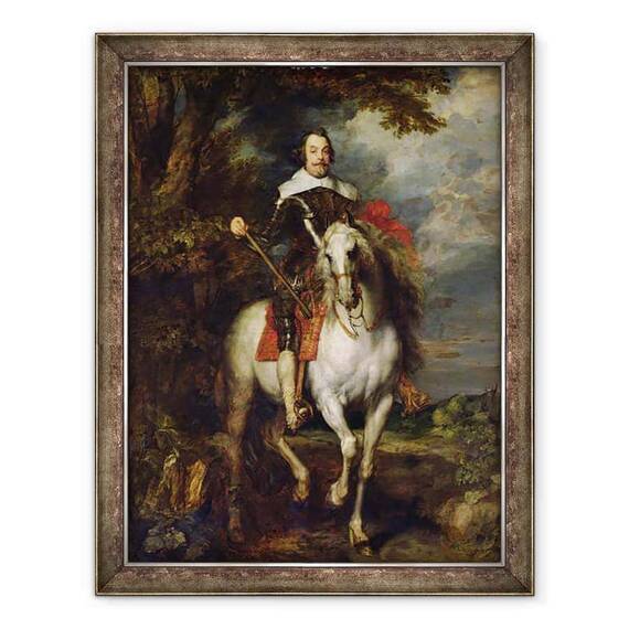 Tablou inramat - Anthony van Dyck - Portret ecvestru De Don Francisco de Moncada 1586-1635 - - Roveli