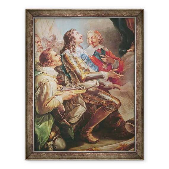 Tablou inramat - Carle van Loo - Ludovic al XIII-lea 1601-43, detaliu II - - Roveli