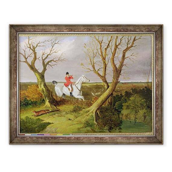 Tablou inramat - John Frederick Herring Snr - Vanatoarea Suffolk - Plecat departe - - Roveli