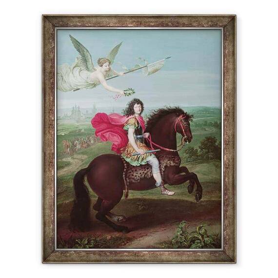 Tablou inramat - Scoala franceza - Portretul lui Ludovic al XIV-lea 1638-1715 - - Roveli