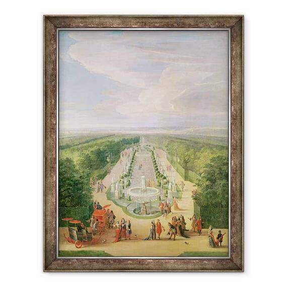 Tablou inramat - Jean-Baptiste Martin - Vedere Perspectiva a Grove de la Galerie des Antichitati de la Versailles - - Roveli