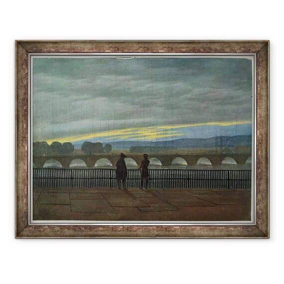 Tablou inramat - Caspar David Friedrich - Podul August din Dresda - - Roveli
