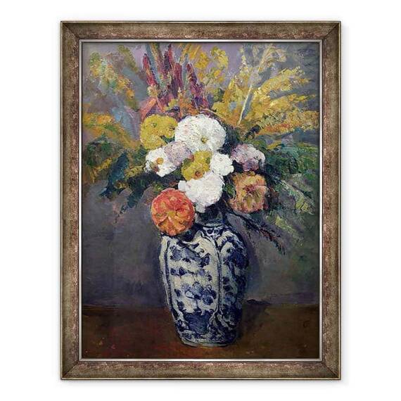 Tablou inramat - Paul Cezanne - Dahlias - - Roveli