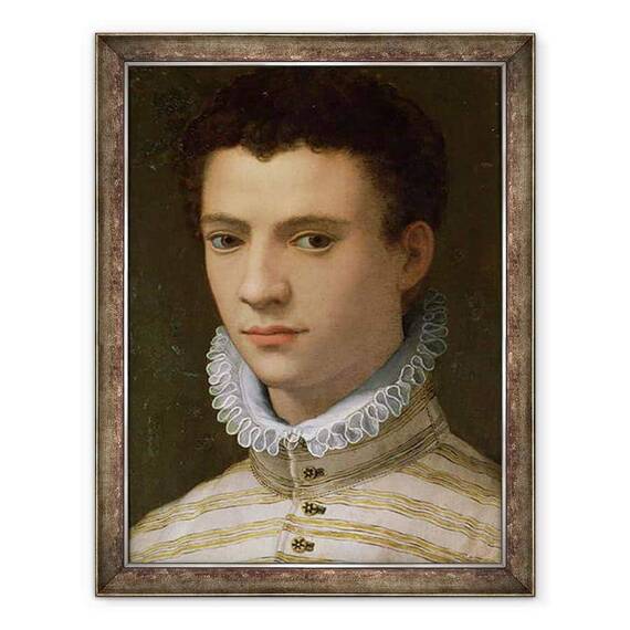 Tablou inramat - Agnolo di Cosimo Bronzino - Portretul unui Tanar - - Roveli