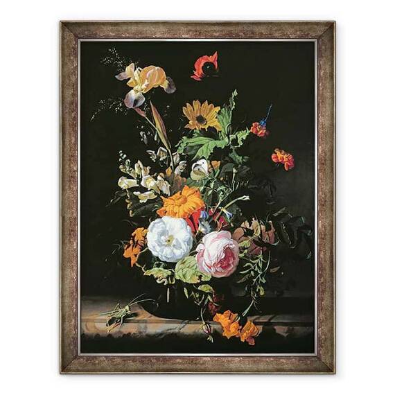 Tablou inramat - Rachel Ruysch - Natura moarta de flori de vara - - Roveli