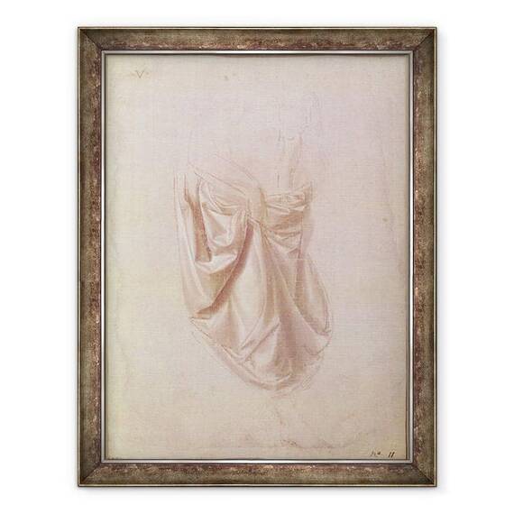 Tablou inramat - Leonardo da Vinci - Studiu draperie - - Roveli
