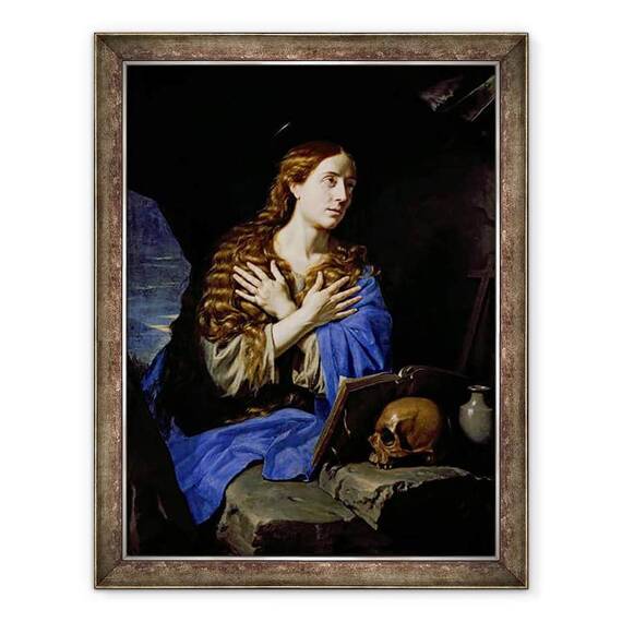 Tablou inramat - Philippe de Champaigne - Magdalena penitenta - - Roveli