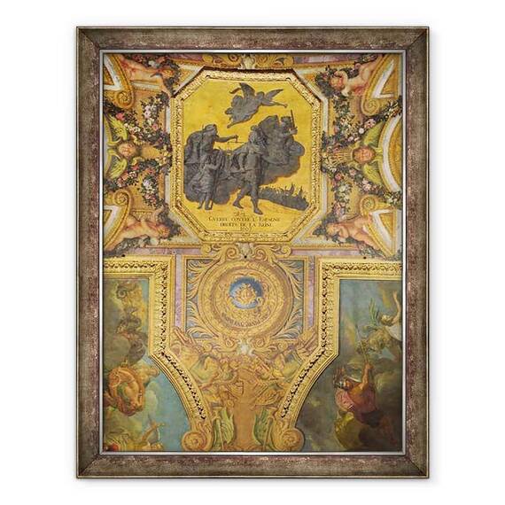 Tablou inramat - Charles Le Brun - Razboiul pentru Drepturile Reginei in 1667 - - Roveli