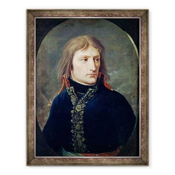 Tablou inramat - Baron Louis Albert Bacler d'Albe - Napoleon Bonaparte 1769-1821 ca general-sef al armatei italiene - - Roveli