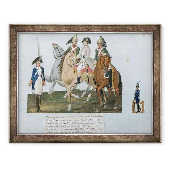 Tablou inramat - Lesueur Brothers - Napoleon Bonaparte 1769-1821 si Santinela Varsoviana - - Roveli