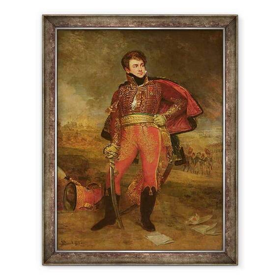 Tablou inramat - Baron Antoine Jean Gros - Portretul Generalului Francois Fournier-Sarvoleze 1773-1827 1812 - - Roveli