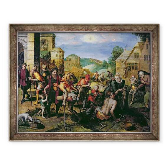 Tablou inramat - Master of the Prodigal Son - Lucrarile milei - - Roveli