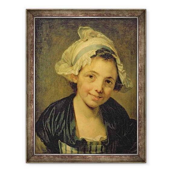 Tablou inramat - Jean Baptiste Greuze - Fata cu capota - - Roveli